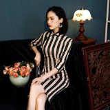 robe-chinoise-rayures