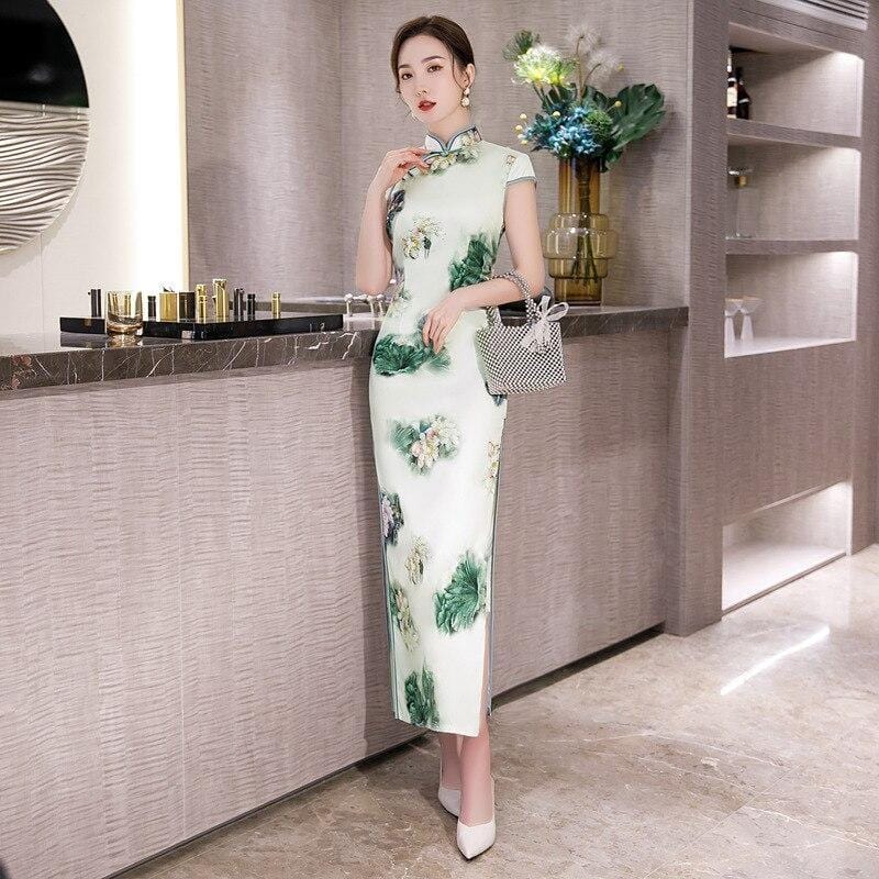 robe-chinoise-motif-floral