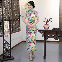 robe-chinoise-fleurs-coloree