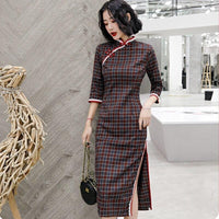 robe-chinoise-tartan