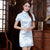 Robe D'été Traditionnelle Chinoise Qipao - Col Montant, Manches Courtes, Longueur Maxi En Polyester