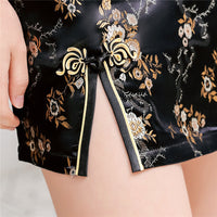 robe-chinoise-courte-noire