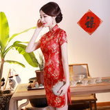 robe-chinoise-courte-rouge