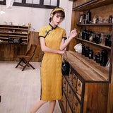 robe-chinoise-jaune-moutarde