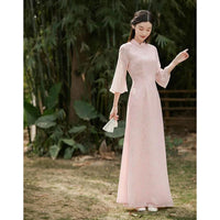 robe-chinoise-longue-bleu