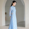 robe-chinoise-longue-bleu