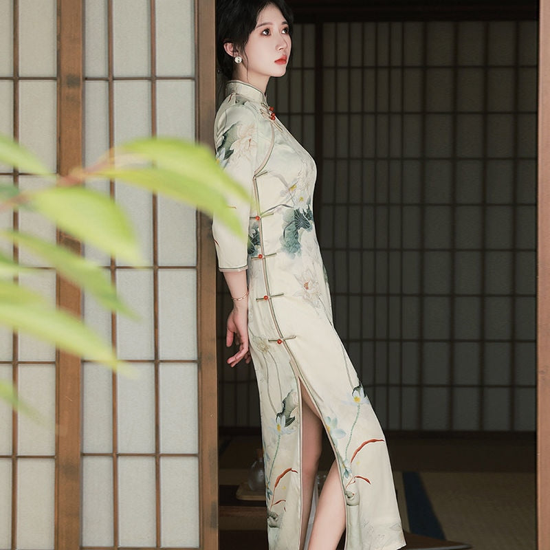 robe-chinoise-longue-traditionnelle