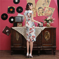 Robe Chinoise Blanche Éventail