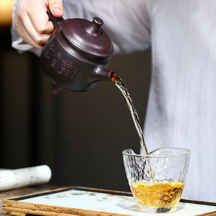 Théière Chinoise En Fonte et Céramique