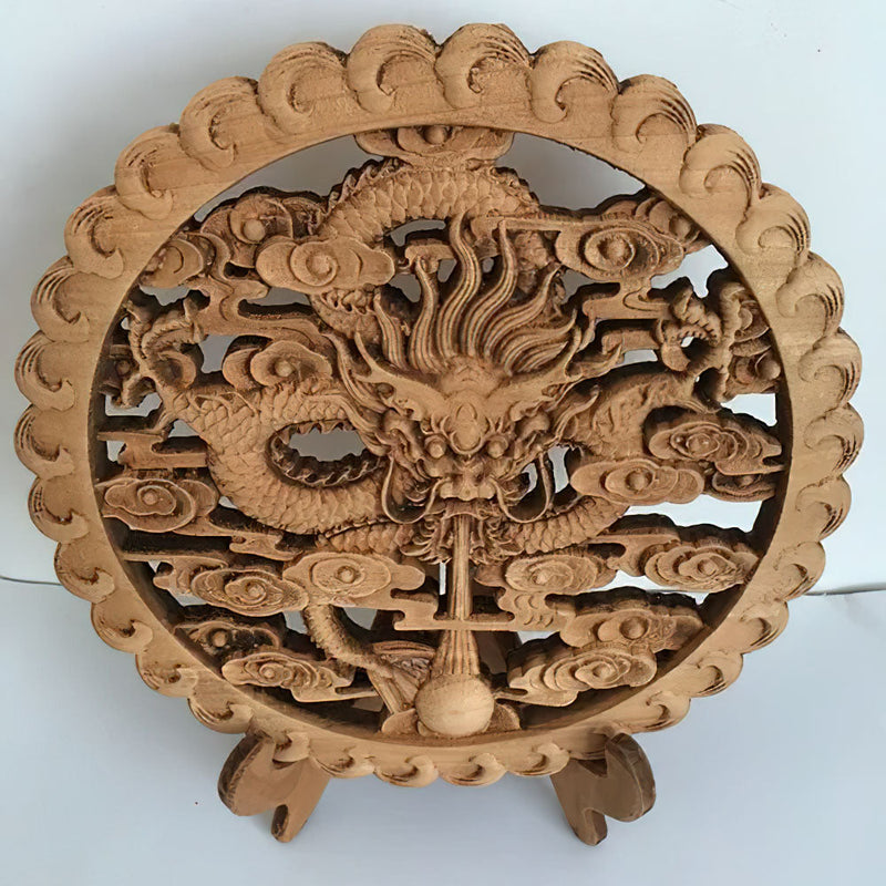 statue-dragon-chinois-bois
