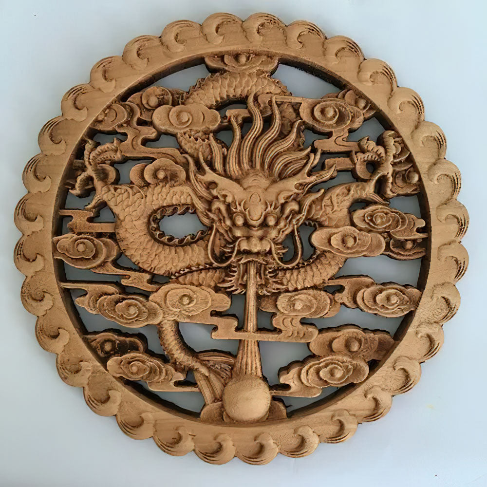 statue-dragon-chinois-bois
