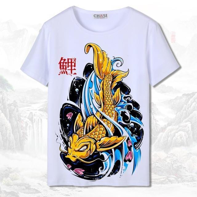 t-shirt-chinois-poisson-dore