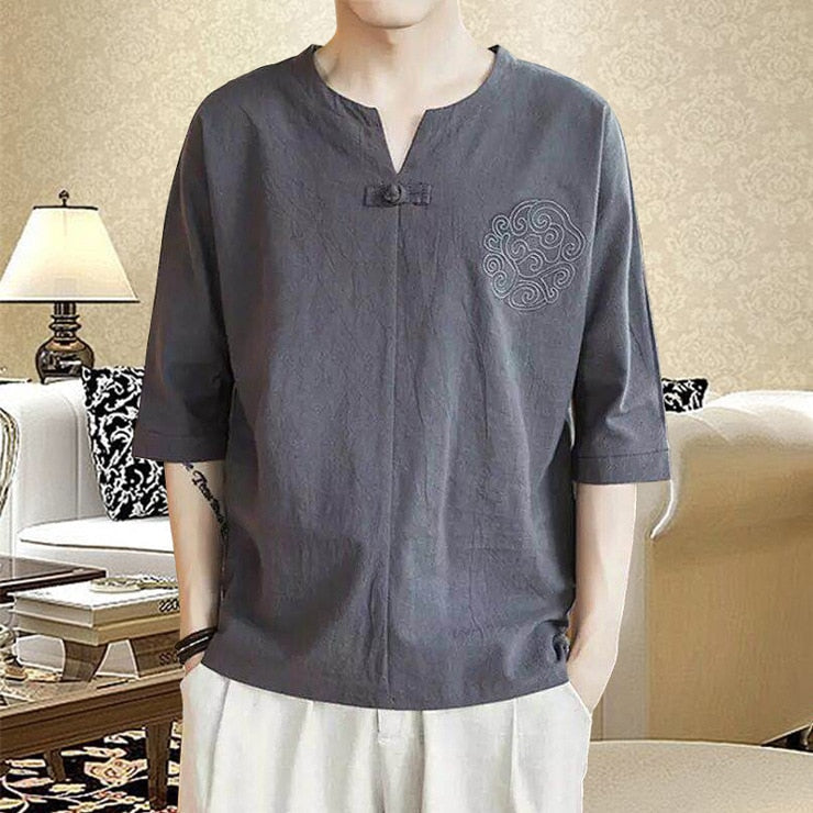 t-shirt-chinois-en-lin