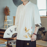 t-shirt-chinois-grue-brodee