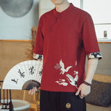 t-shirt-chinois-grue-brodee