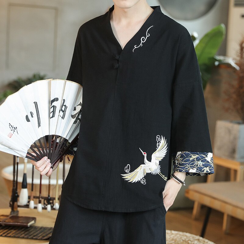t-shirt-chinois-manches-longues