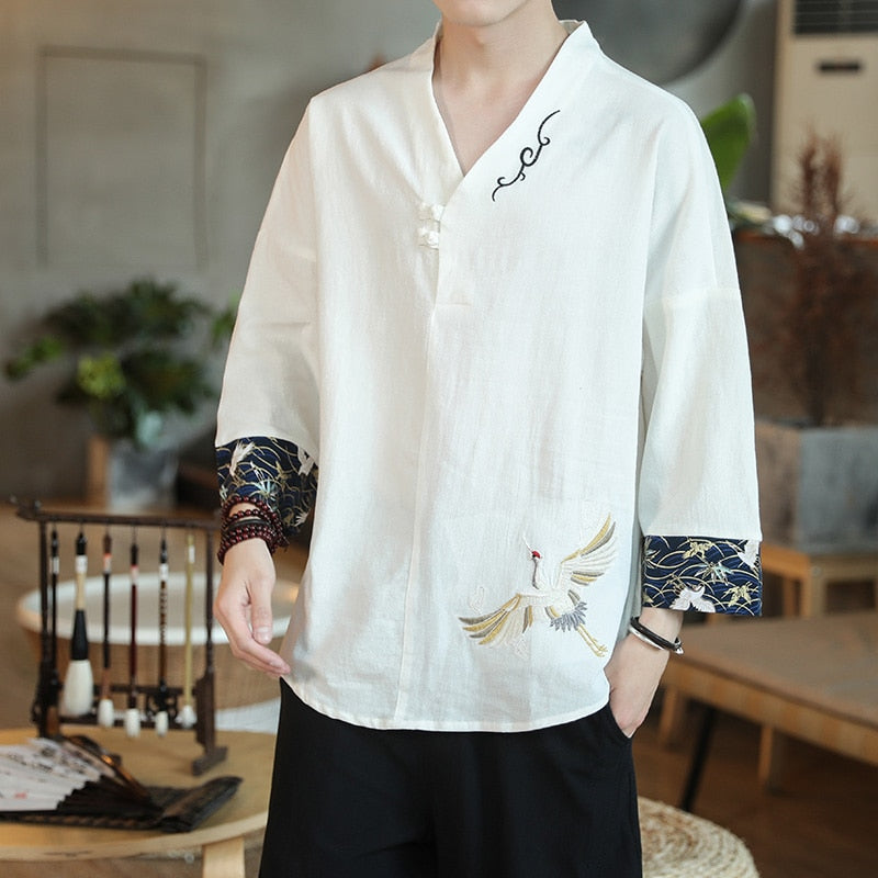 t-shirt-chinois-manches-longues
