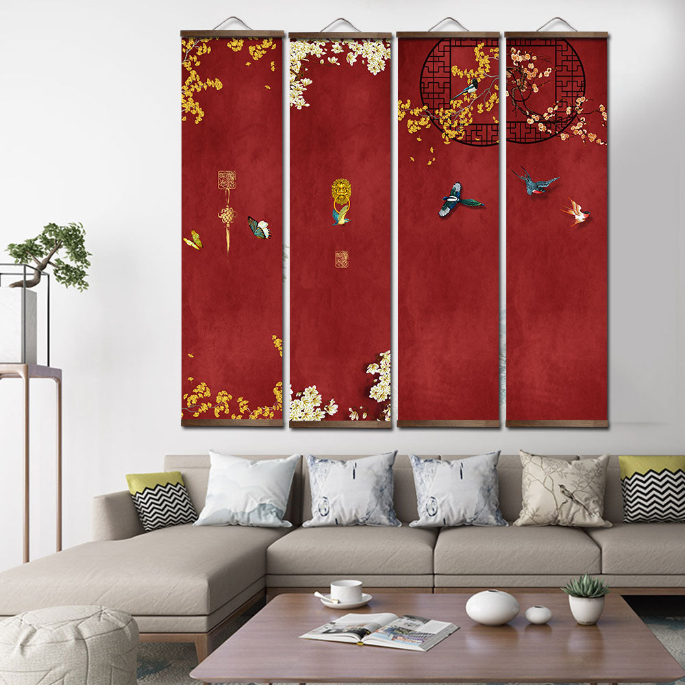 Tableau Chinois Rouge