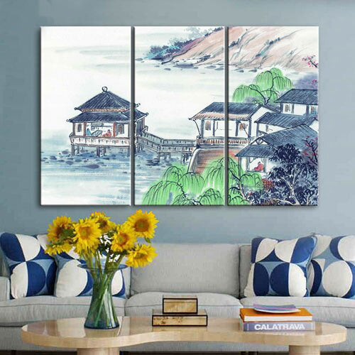 Tableau Triptyque Chinois