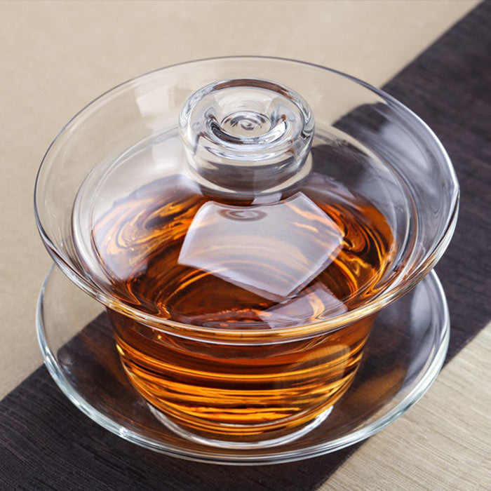 Tasses Chinoises En Verre Avec Couvercle