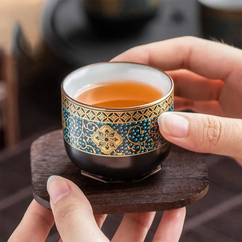 Tasses Chinoises En Porcelaine Dorées